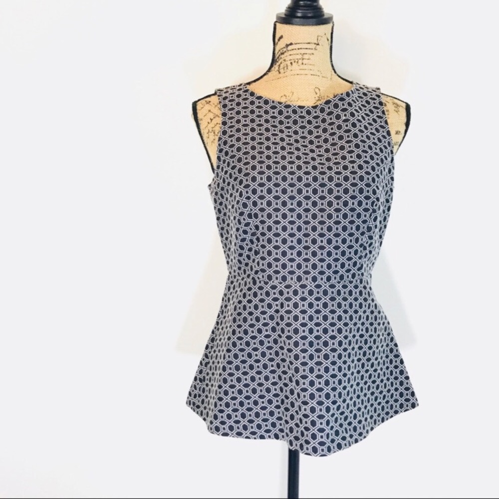 Banana Republic | Geometric Pattern Peplum Top